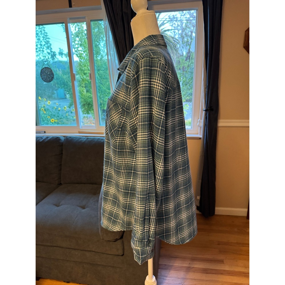 Dip Organic Cotton Plaid Long Sleeve Button Down‎ Shirt Women's Size Large - Picture 2 of 5